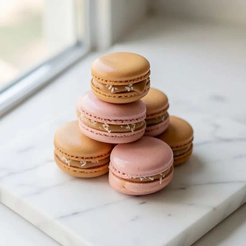 Recette macarons coco : coques moelleuses et ganache onctueuse en 6 étapes